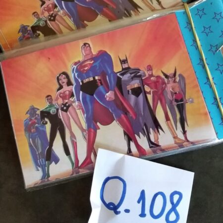 Q-108: convite para festa - Motivo: Super Heróis - Pacote com 8 unidades