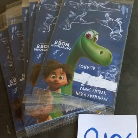 Q-106: convite para festa: O bom Dinossauro - Pacote com 8 unidades