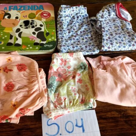S-04: FEMININO: camisa de malha; short floral; vestido floral; pijama (inverno)